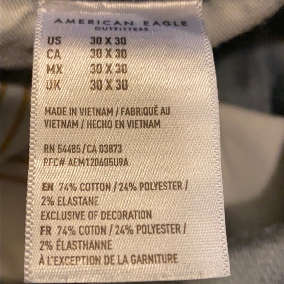 American Eagle, size 30x30, dark denim - Picture 6 of 6